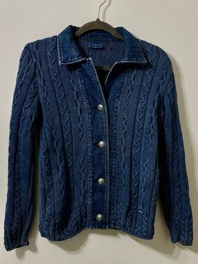 Blue Willli's Navy Cable Knit Sweater